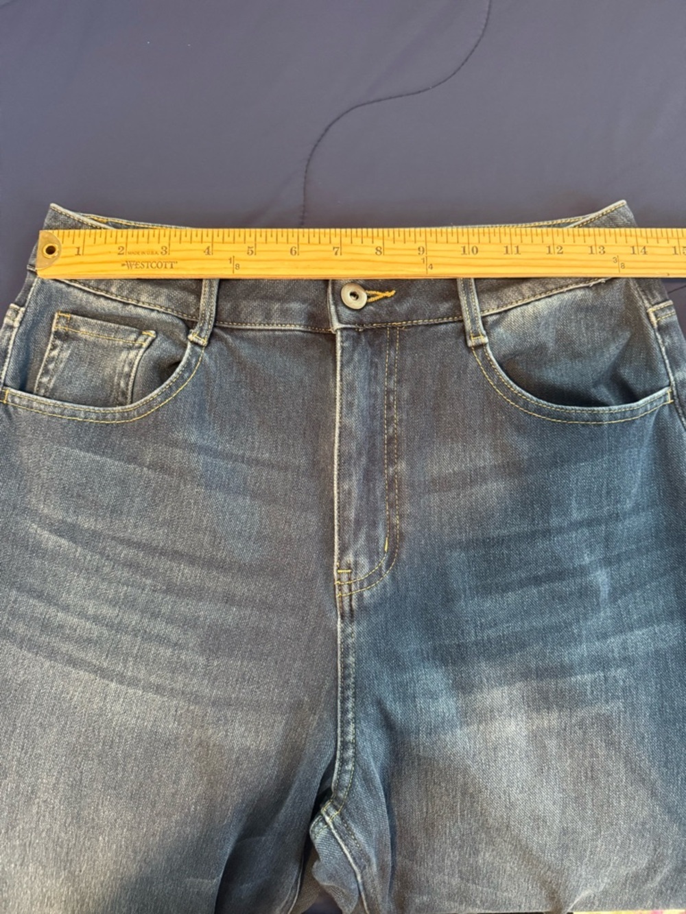 Halara Flex™ Mid Rise Rolled Hem Casual Straight Leg Jeans, Size M - Picture 5 of 8